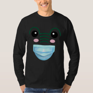 Niedlicher Alligator mit Gesichtsmaske Krokodile T T-Shirt