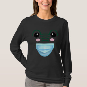 Niedlicher Alligator mit Gesichtsmaske Krokodile T T-Shirt