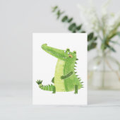 Niedlicher Alligator Postkarte (Stehend Vorderseite)