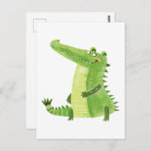 Niedlicher Alligator Postkarte (Vorne/Hinten)
