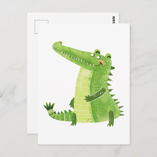 Niedlicher Alligator Postkarte (Vorne/Hinten)