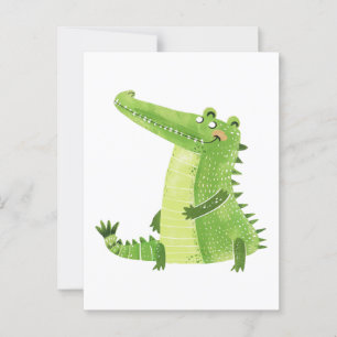 Niedlicher Alligator Postkarte