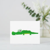 Niedlicher Alligator Postkarte (Stehend Vorderseite)