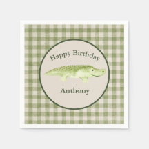 Niedlicher Alligator Wasserfarbname Geburtstag