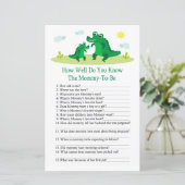 Niedlicher Alligator Wie gut kennen Sie Babydusche (Stehend Vorderseite)