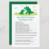 Niedlicher Alligator Wie gut kennen Sie Babydusche (Vorne/Hinten)