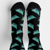 Niedlicher Alligator Wildtiermuster Socken (Oben)