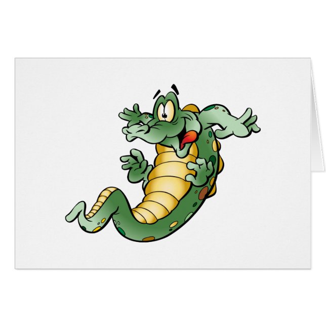 Niedlicher AlligatorCartoon (Vorderseite (Horizontal))