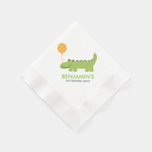 Niedlicher Alligatorgeburtstag Serviette