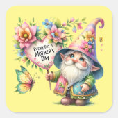 Niedlicher Alltag Muttertag Quadratischer Aufkleber (Vorderseite)