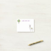 Niedlicher Alpaca Heißluftballon Hinweis Post-it Klebezettel (Auf Schreibtisch)