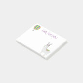 Niedlicher Alpaca Heißluftballon Hinweis Post-it Klebezettel (angewinkelt)