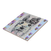 Niedlicher Alpacca Llama Keramik Piazza della Rifo Fliese (Seite)