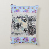 Niedlicher Alpacca Llama Pansy Aquarellkissen Dekokissen (Rückseite(Vertikal))