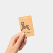 Niedlicher Alpaka-Cartoon Ausweis (Handheld)