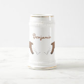 Niedlicher Alpaka-Cartoon Bierglas (Mittel)