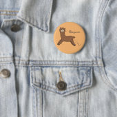 Niedlicher Alpaka-Cartoon Button (Beispiel)