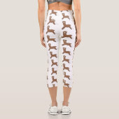Niedlicher Alpaka-Cartoon Capri Leggings (Rückseite)