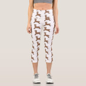 Niedlicher Alpaka-Cartoon Capri Leggings (Vorderseite)