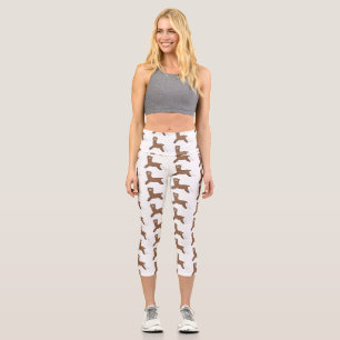 Niedlicher Alpaka-Cartoon Capri Leggings