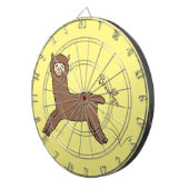Niedlicher Alpaka-Cartoon Dartscheibe (Vorderseite rechts)