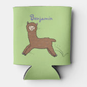 Niedlicher Alpaka-Cartoon Dosenkühler (Vorderseite)