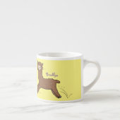 Niedlicher Alpaka-Cartoon Espressotasse (Rechts)