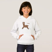 Niedlicher Alpaka-Cartoon Hoodie (Vorne ganz)