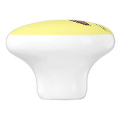 Niedlicher Alpaka-Cartoon Keramikknauf (Seitenansicht)