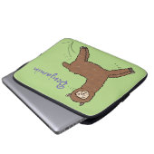 Niedlicher Alpaka-Cartoon Laptopschutzhülle (Vorne Knopf)