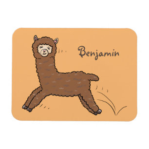 Niedlicher Alpaka-Cartoon Magnet