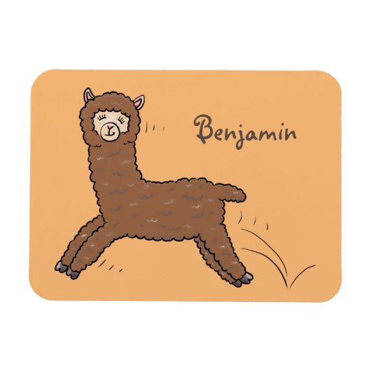 Niedlicher Alpaka-Cartoon Magnet (Horizontal)