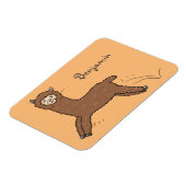 Niedlicher Alpaka-Cartoon Magnet (Linke Seite)
