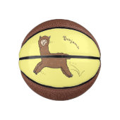 Niedlicher Alpaka-Cartoon Mini Basketball (Vorderseite)