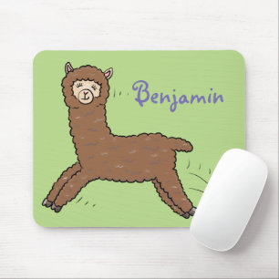 Niedlicher Alpaka-Cartoon Mousepad