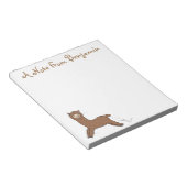 Niedlicher Alpaka-Cartoon Notizblock (angewinkelt)