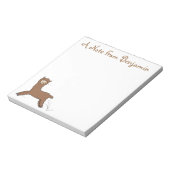 Niedlicher Alpaka-Cartoon Notizblock (Rotiert)