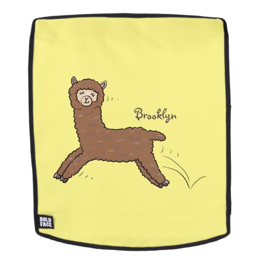 Niedlicher Alpaka-Cartoon Rucksack (Abnehmbare Front)