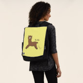 Niedlicher Alpaka-Cartoon Rucksack (Ausgewaschen)