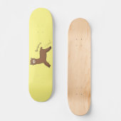 Niedlicher Alpaka-Cartoon Skateboard (Vorderseite)