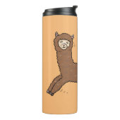 Niedlicher Alpaka-Cartoon Thermosbecher (Nach links gedreht)