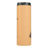 Niedlicher Alpaka-Cartoon Thermosbecher (Rückseite)