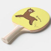 Niedlicher Alpaka-Cartoon Tischtennis Schläger (Vorderseite)
