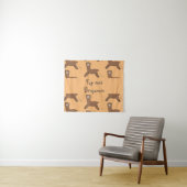 Niedlicher Alpaka-Cartoon Wandteppich (Beispiel (Horizontal))