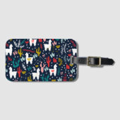 Niedlicher Alpaka-Gepäck-Umbau Gepäckanhänger (Vorderseite (Horizontal))