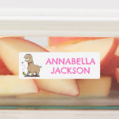 Niedlicher Alpaka mit personalisiertem Schmetterli Etiketten (Befestigt)