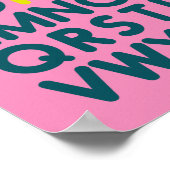 Niedlicher Alphabet Letter Art Collection Poster (Ecke)