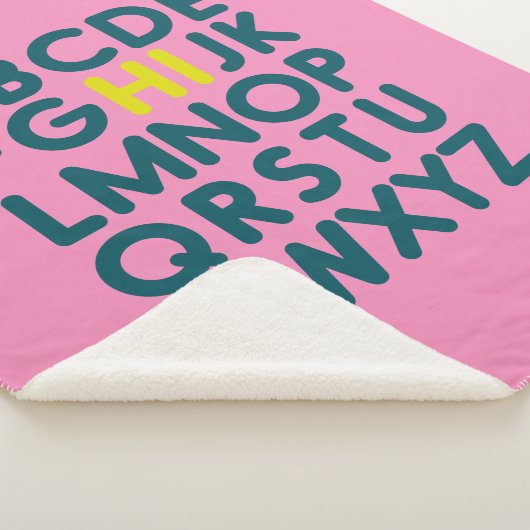 Niedlicher Alphabet Letter Art Collection Sherpadecke (3/4)