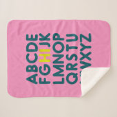 Niedlicher Alphabet Letter Art Collection Sherpadecke (Vorderseite (Horizontal))