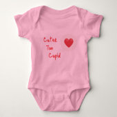 Niedlicher als Cupid Baby Strampler (Vorderseite)